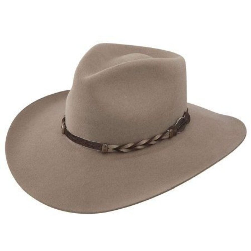 Stetson 4x Drifter Buffalo Felt Pinch Front Cowboy Hat - Stone